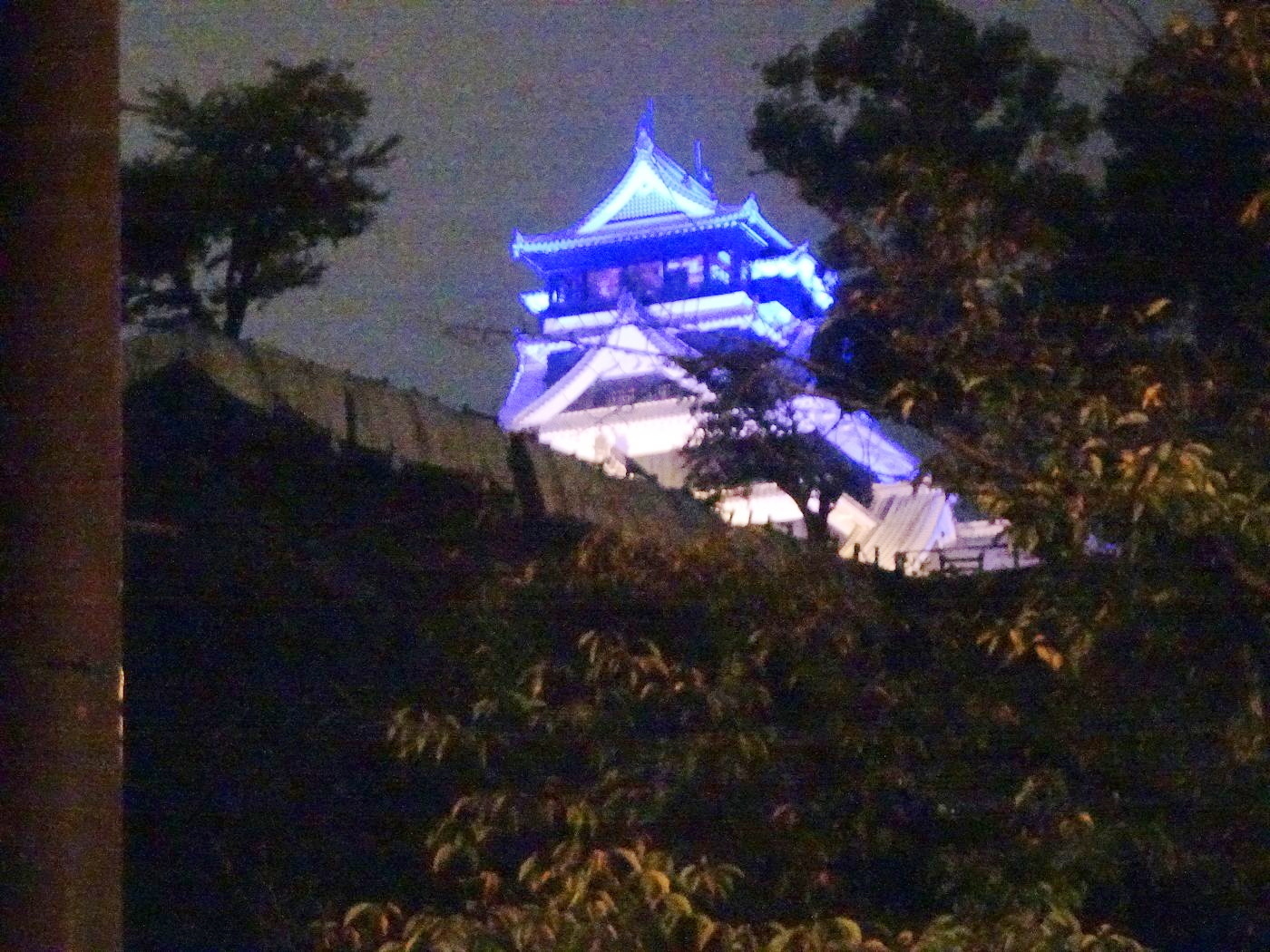 熊本城のライトアップ(2022年9月23日)
