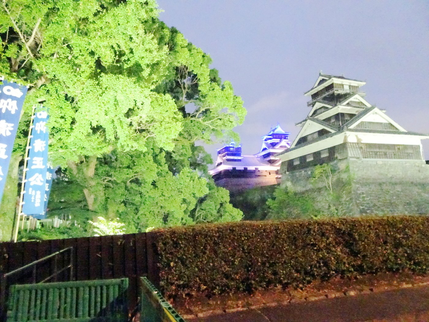 熊本城のライトアップ(2022年9月23日)