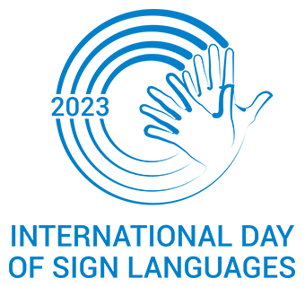 手話言語の国際デーのロゴ（２０２３年）