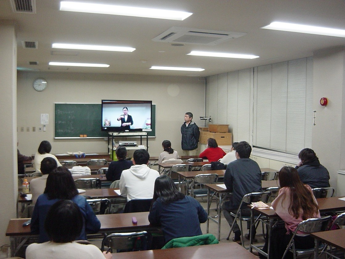 合同学習会(手話奉仕員養成(研修)講座受講者テスト)の様子